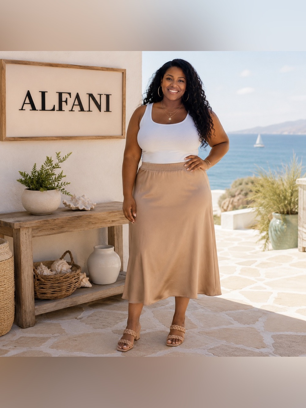 NWT Alfani Coastal Mode A-Line Skirt (XL)